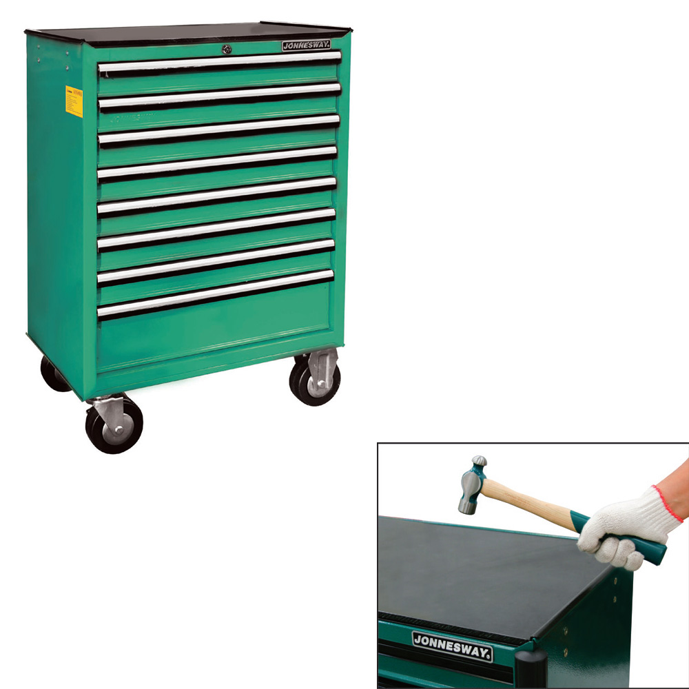 Jonnesway 7-DRAWER TOOL TROLLEY W/KNOCKABLE WORKING TABLE C-7DW1 - Click Image to Close