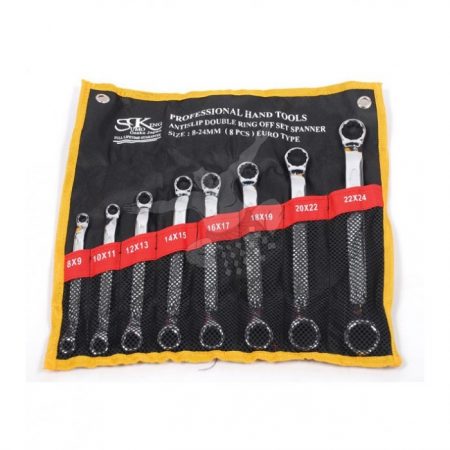 SUMO KING 8 PCS DOUBLE RING OFF SET SPANNER SET (8MM – 24MM) - Click Image to Close