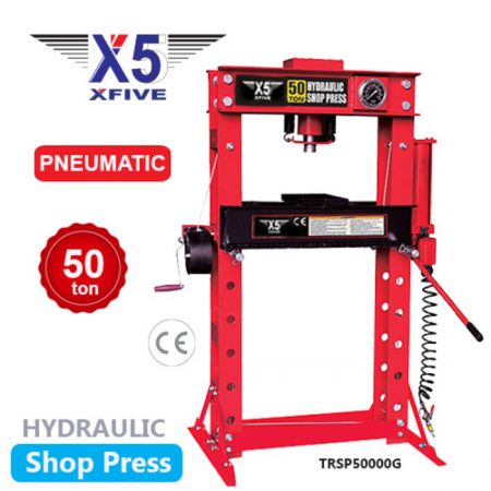X5 50 TON HEAVY DUTY SHOP PRESS WITH GAUGE - Click Image to Close