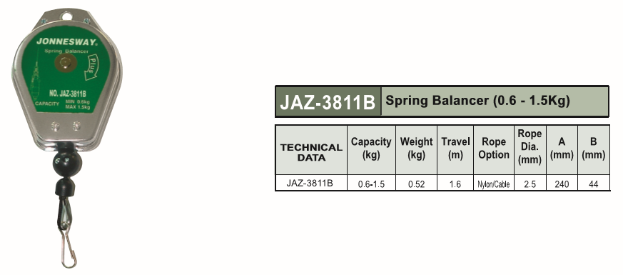 JONNESWAY SPRING BALANCER (0.6-1.5KG) JAZ-3811B - Click Image to Close