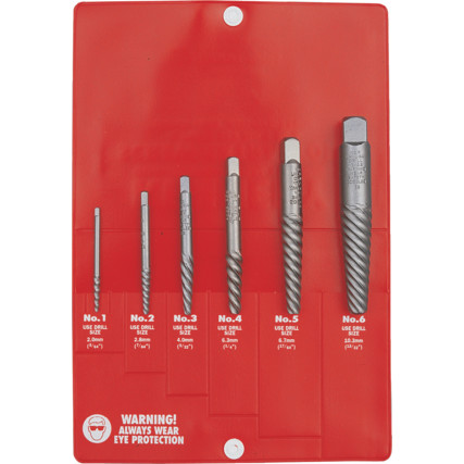 KENNEDY 6PCE SCREW EXTRACTOR SET KEN0751160K - Click Image to Close
