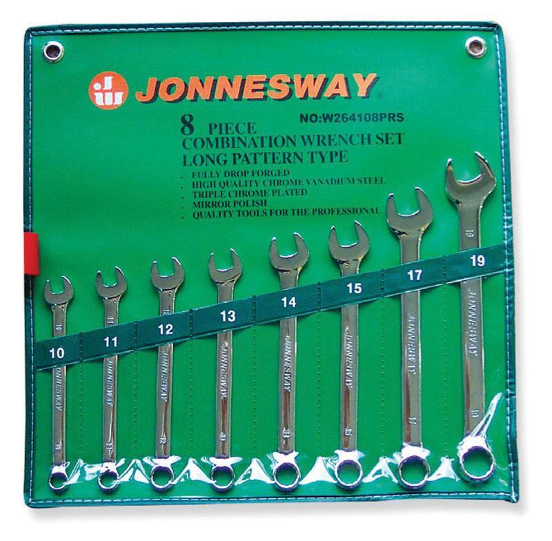 Jonnesway W264108PRS 8 Pcs Combination Wrench Set Long Pattern - Click Image to Close