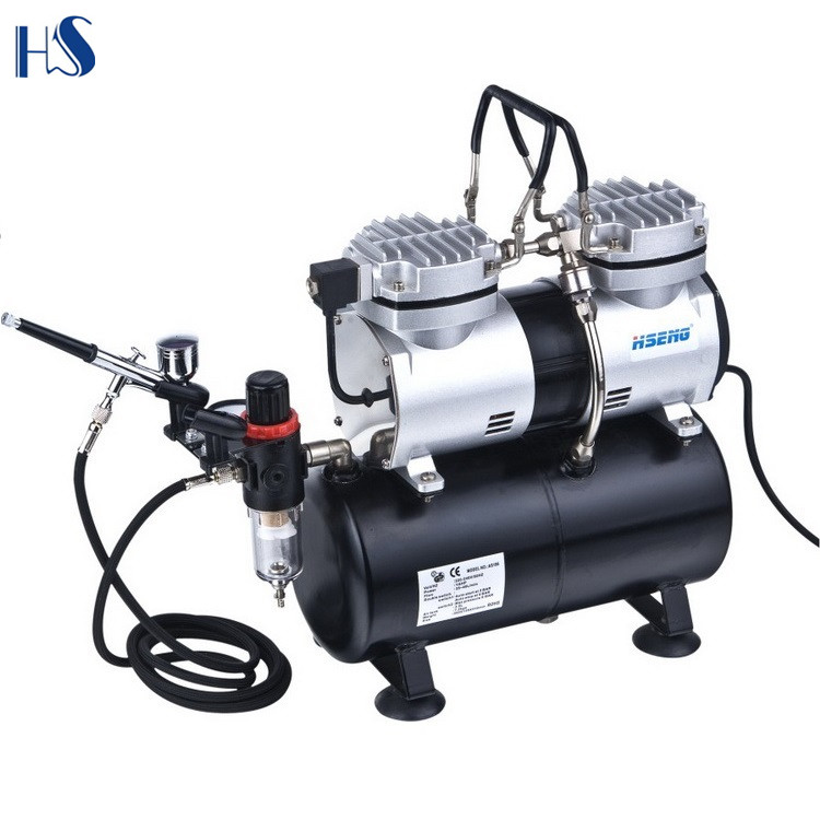 Oil Free Airbrush Compressor AS196K (With Airbrush) - Click Image to Close