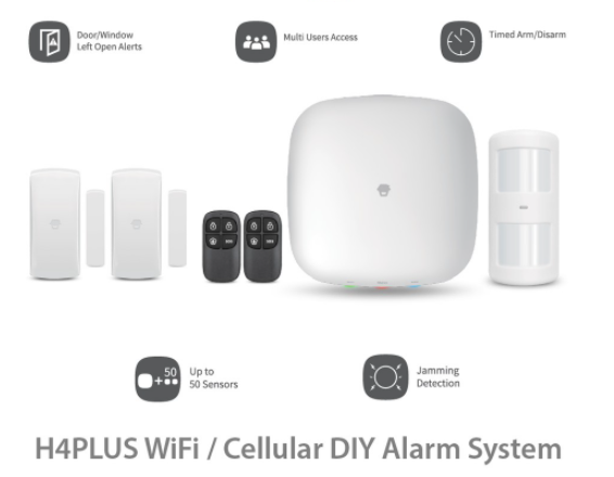 Chuango H4 PLUS WiFi / Cellular Home Alarm System CG-H4PLUS - Click Image to Close