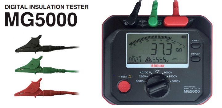 SANWA MG5000 INSULATION RESISTANCE TESTER - Click Image to Close