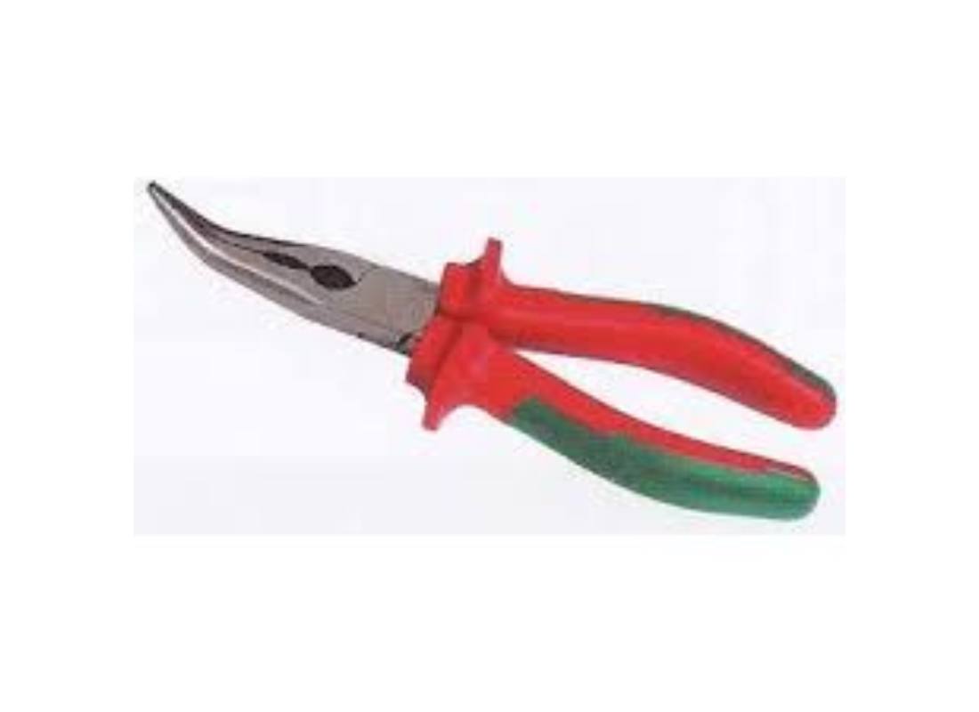 8" INSULATED BENT NOSE PLIERS - Click Image to Close