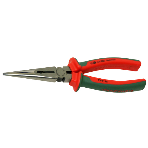 INSULATED LONG NOSE PLIERS - Click Image to Close