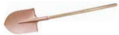 1450mm Safety Round Mouth Shovel - Al-Br - Click Image to Close