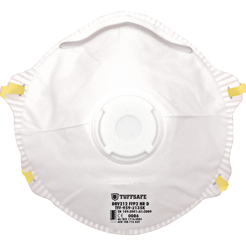 Tuffsafe DRV212 FFP2 Valved Particulate Respirator Masks (Pk-10) - Click Image to Close