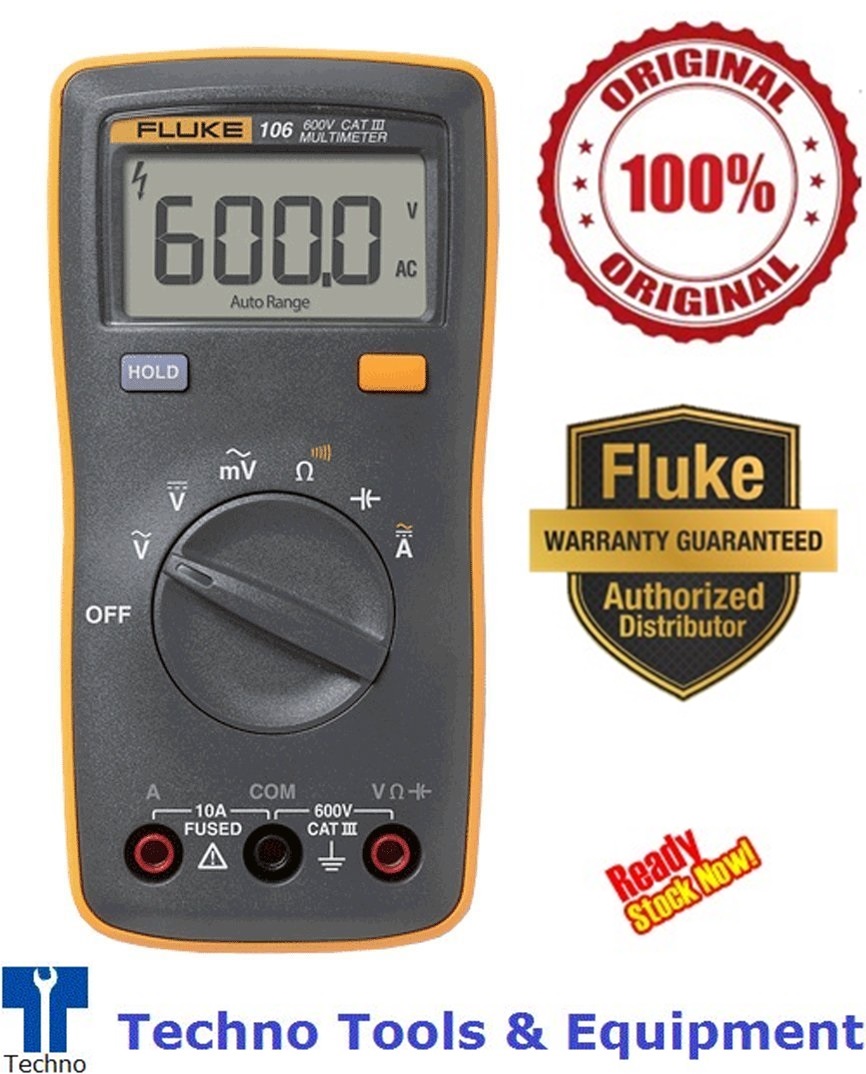 Fluke 106 Palm-sized Digital Multimeter - Click Image to Close