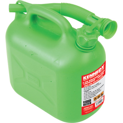 5LTR LEADED FUEL CONTAINER - GREEN - Click Image to Close