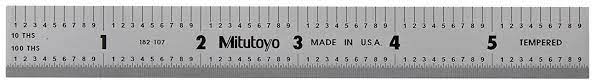 Mitutoyo 182-107, Steel Rule, 6"/150mm - Click Image to Close