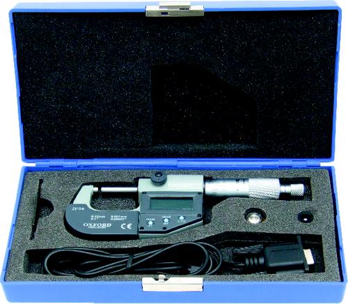 OXFORD ELECTRONIC DIGITAL OUTSIDE MICROMETER 0-25mm/0-1" - Click Image to Close