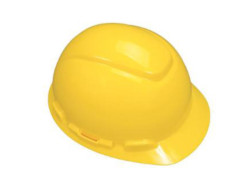 3M H-702P Yellow Hard Hat - 4 Point Pin Lock. - Click Image to Close