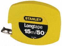 STANLEY 34-104N STEEL LONG TAPE RULE 15m/50' x 3/8" - Click Image to Close