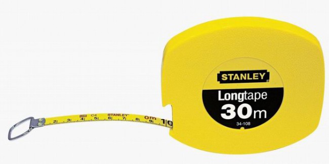STANLEY 34-108N STEEL LONG TAPE RULE 30m - Click Image to Close