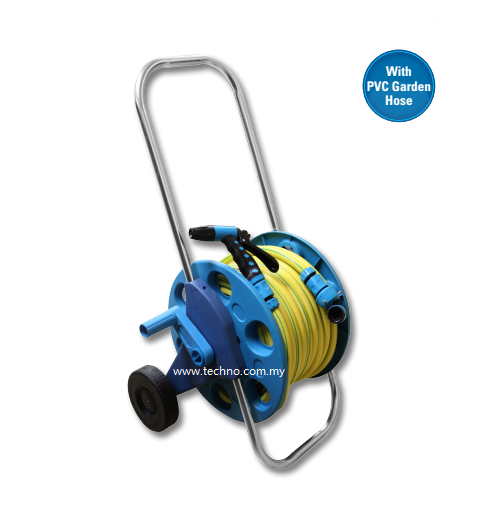 REMAX 38-PH931 PVC Garden Hose W/Trolley Reel Cart - Click Image to Close