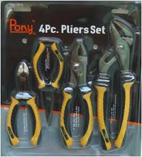 "PONY" 4pcs Pliers Set 40-10-753A - Click Image to Close