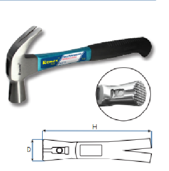 MAGNETIC CLAW HAMMER WITH FIBERGLASS HANDLE 66-CM110 - Click Image to Close