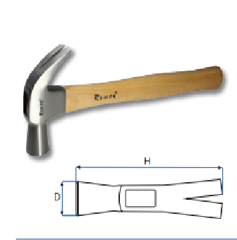 CLAW HAMMER WITH WOODEN HANDLE 66-CW270 - Click Image to Close