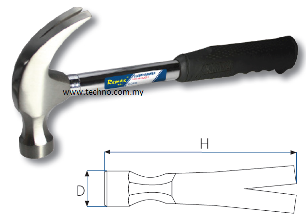 66-CT125 CLAW HAMMER WITH TUBULAR HANDLE - Click Image to Close