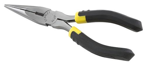 STANLEY 6" BI-MATERIAL LONG NOSE PLIERS - Click Image to Close