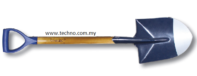 84-RS503 ROUND POINT SHOVEL WITH WOODEN HANDLE - Click Image to Close
