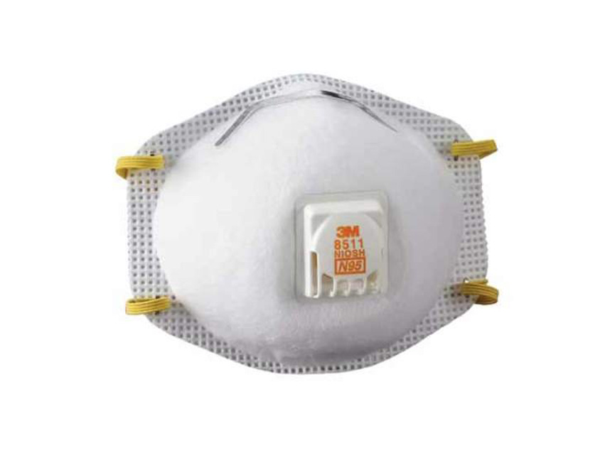 3M 8511 N95 Maintenance Free Respirator with Exhalation Valve - Click Image to Close