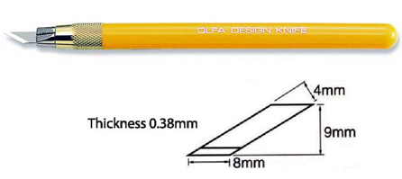 Olfa AK-3 Design Knife (With 30 Blades)