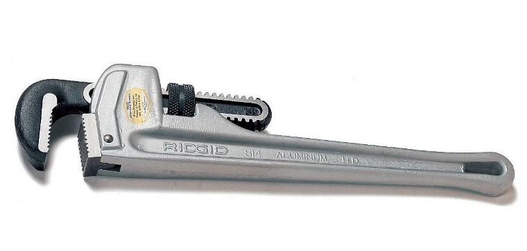RIDGID 47057 12" ALUMINUM STRAIGHT PIPE WRENCH - Click Image to Close