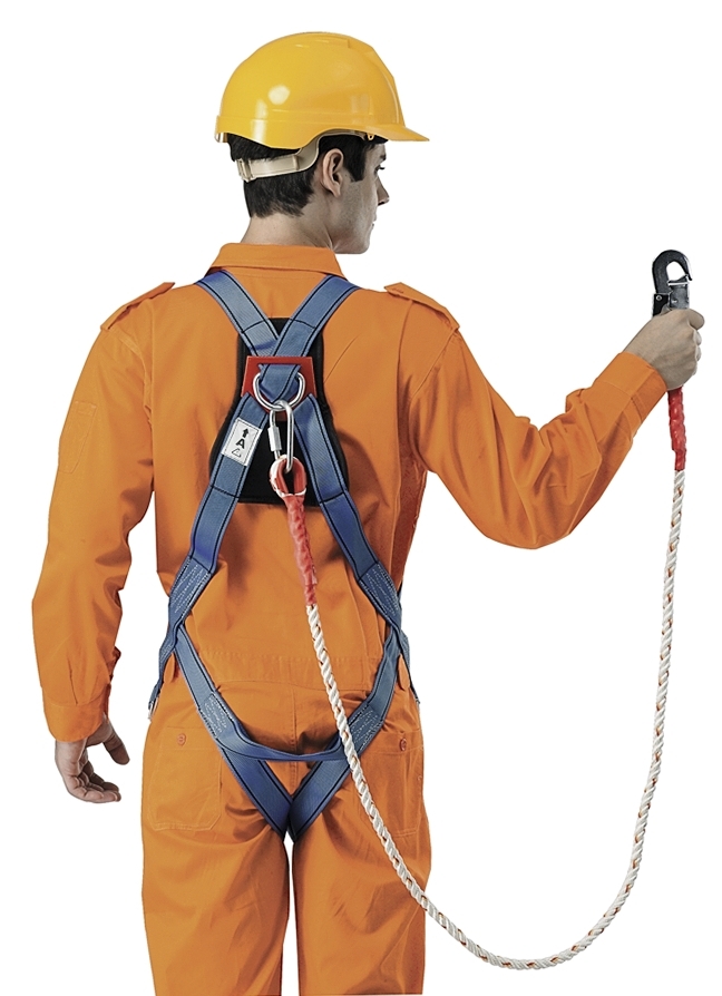 Full Body Harness With Built-in Lanyard & Snap Hook BH7886-CBU - Click Image to Close