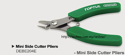 TOPTUL ELECTRONIC MINI SIDE CUTTER PLIERS 110MM (DEBE204E) - Click Image to Close