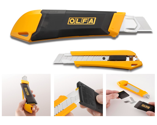 OLFA DL-1 Cutter With A Blade Snapper/Disposal Case-Auto Lock - Click Image to Close