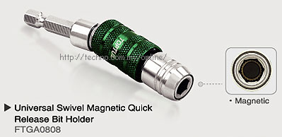 TOPTUL UNIVERSAL SWIVEL MAGNETIC QUICK RELEASE BIT HOLDER (FTGA0 - Click Image to Close