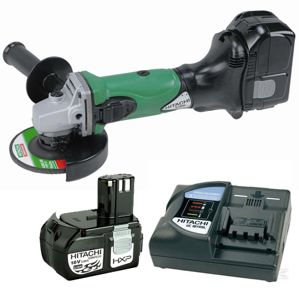 Hitachi G18DL Cordless Lithium Ion 115mm Angle Grinder 18V - Click Image to Close