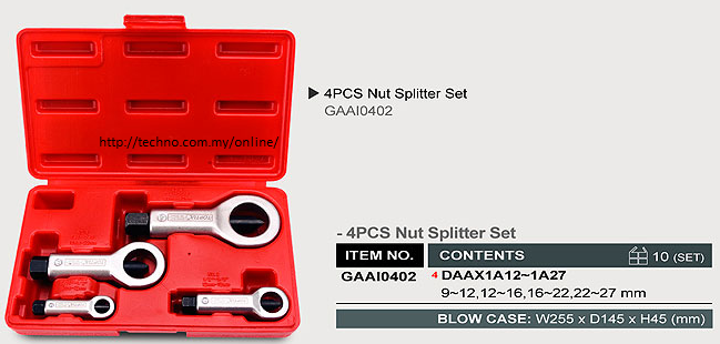 Nut Splitter Set (GAAI0402) - Click Image to Close