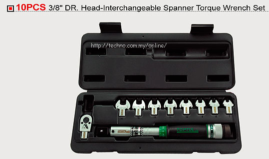 TOPTUL 3/8"DR INTERCHANGEABLE TORQUE WRENCH SET 6-30Nm (GAAI1001 - Click Image to Close
