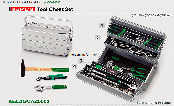Tool Chest Set 65pcs (GCAZ0003) - Click Image to Close