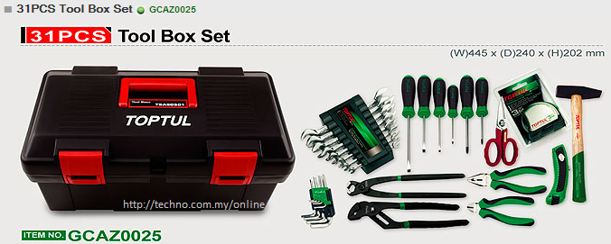 Tool Box Set 31pcs (GCAZ0025) - Click Image to Close
