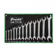 PRO'SKIT HW-7513B 13Pcs Double Open End Wrench - Click Image to Close