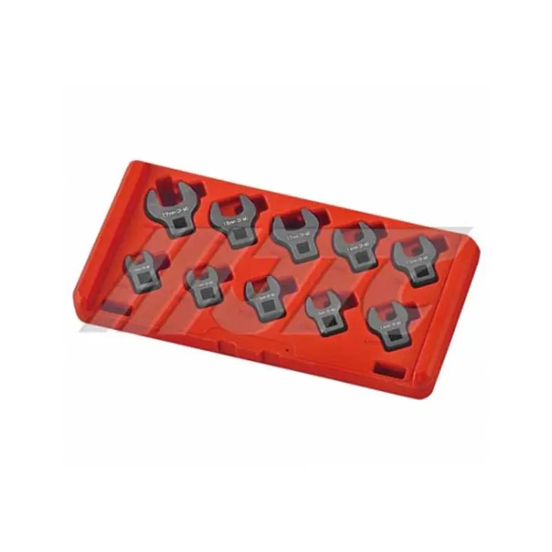 JTC-5430 3/8" OPEN END CROWFOOT WRENCH SET 10 PCS - Click Image to Close