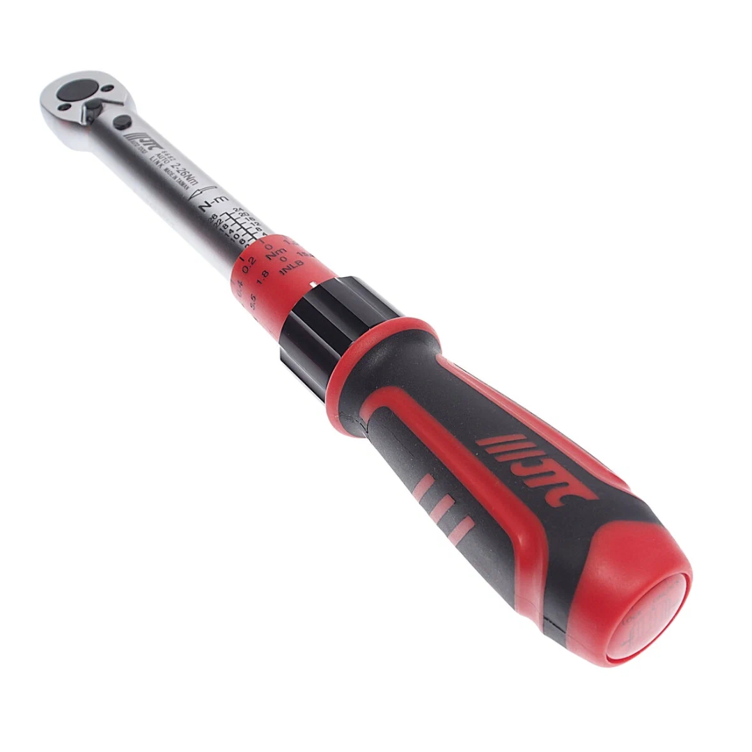 JTC-6682 1/4” 2-26Nm REVERSIBLE TORQUE WRENCH(SOFT GRIP)