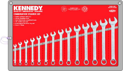 KENNEDY KEN582-2960K 6-19mm 14pc Combination Spanner Set - Click Image to Close