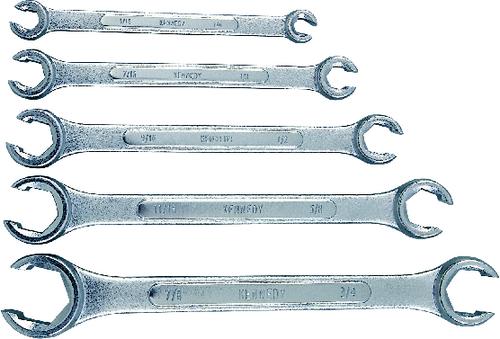 KENNEDY 1/4"-7/8"A/F FLARE NUT RING SPANNER SET (5)