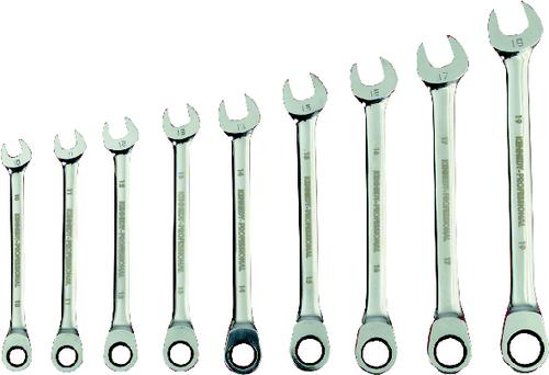 KENNEDY KEN582-3990K 10-19mm RATCHET COMBINATION WRENCH SET 9PCE - Click Image to Close
