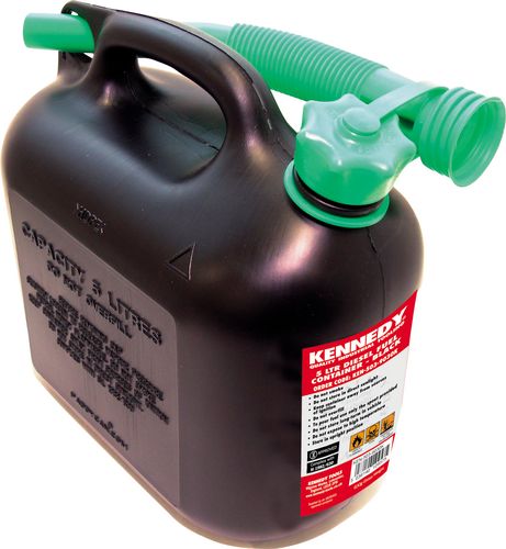 5LTR DIESEL FUEL CONTAINER - BLACK - Click Image to Close