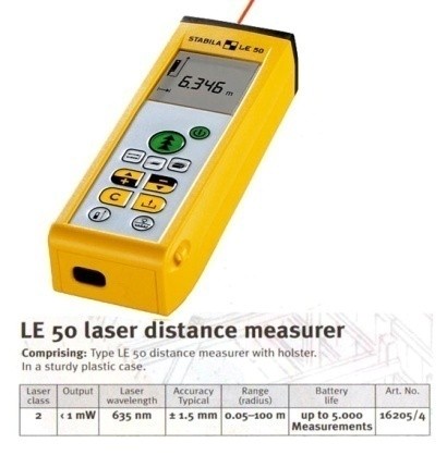 STABILA Laser Distance Measurer LE50-100M - Click Image to Close
