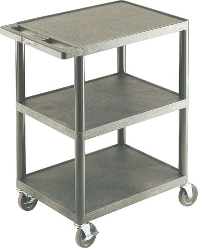 SERVICE TROLLEY 3 FLAT SHELVES 610x458x840mm - Click Image to Close