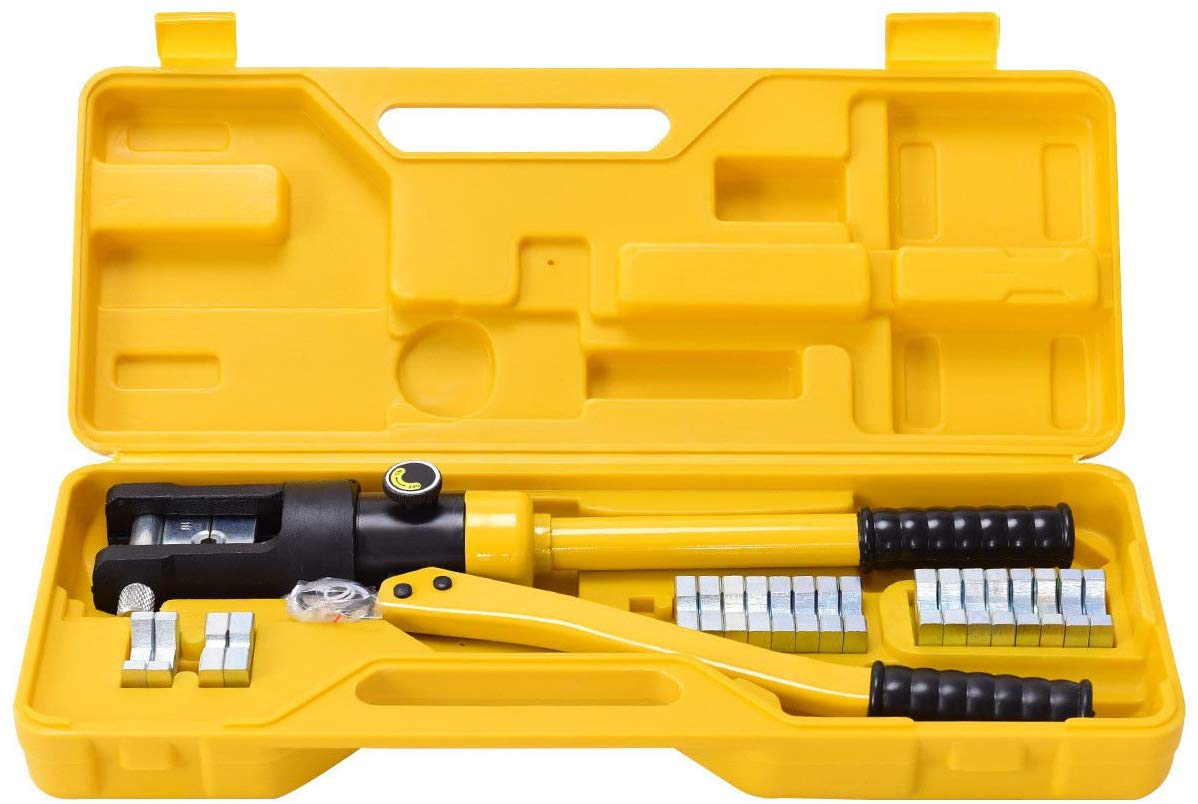 16 Ton Hydraulic Wire Battery Cable Lug Terminal Crimper - Click Image to Close