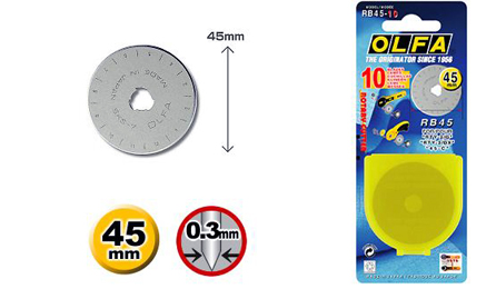 Olfa RB45-1 Blades For Model RTY-2C/YEL (1pcs/pack) - Click Image to Close